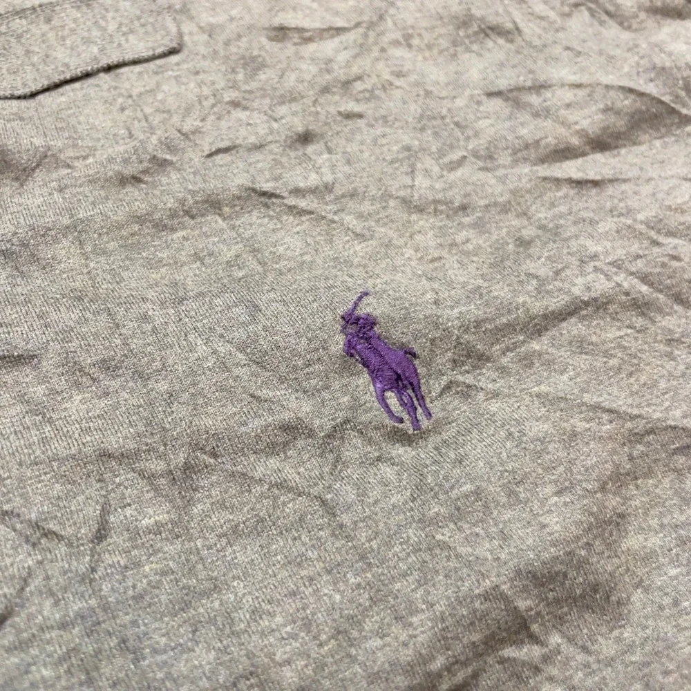 VTG 90s Polo Ralph Lauren XL Olive Green Purple Pony Short Sleeve Cotton Polo